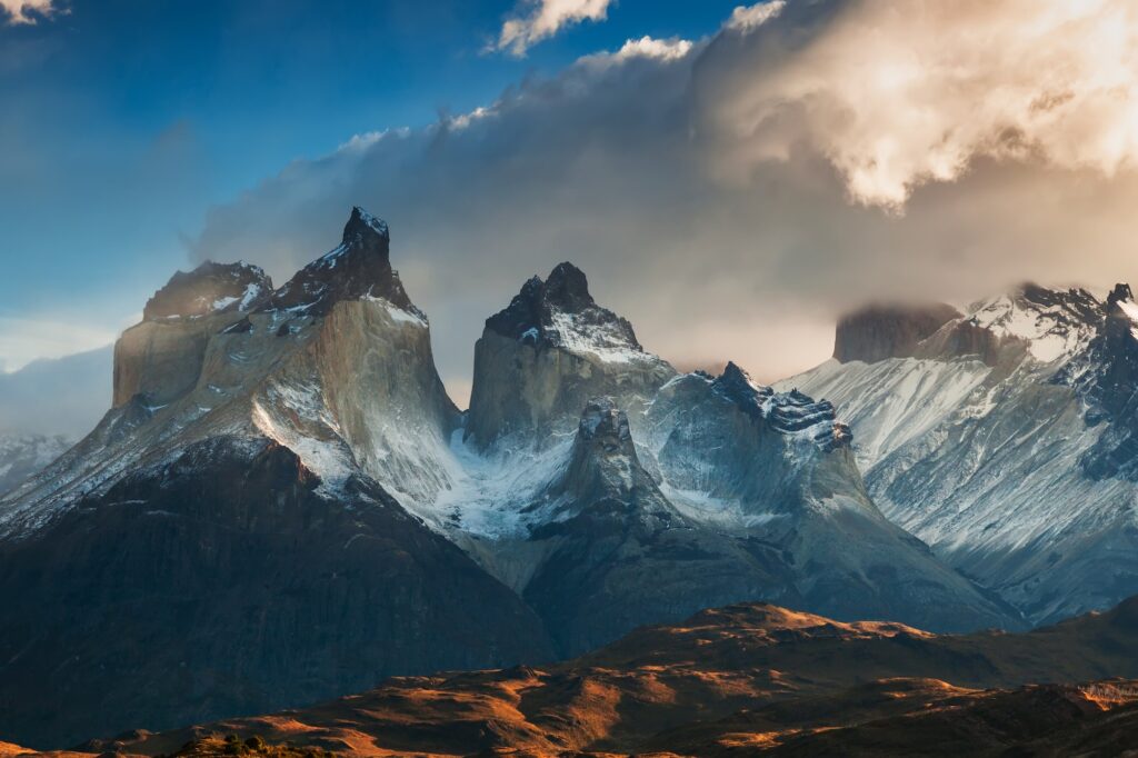 Dramatic dawn in Torres del Paine, Chile